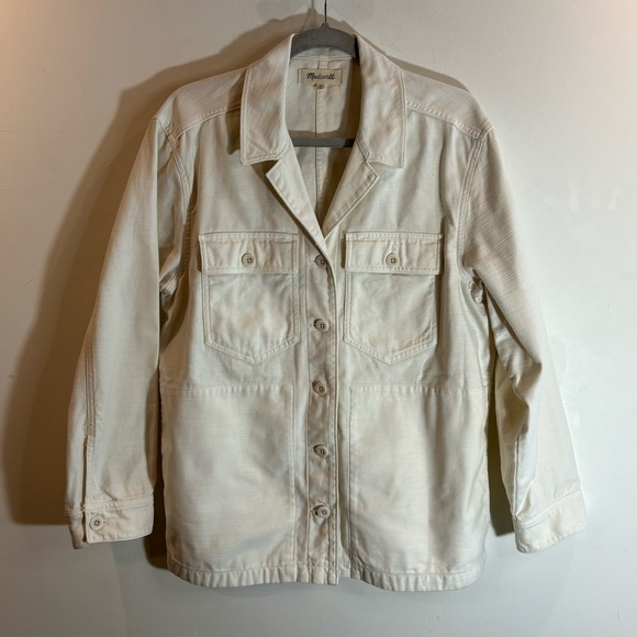 MADEWELL Sz M Drakefield 100% Cotton Unlined Multiple Pockets Shirt Jacket - Picture 2 of 11
